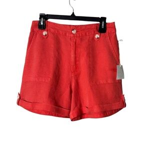 Cynthia Rowely Womens Linen Shorts‎ Size 6 Lagom Beachy Preppy Festival Coastal